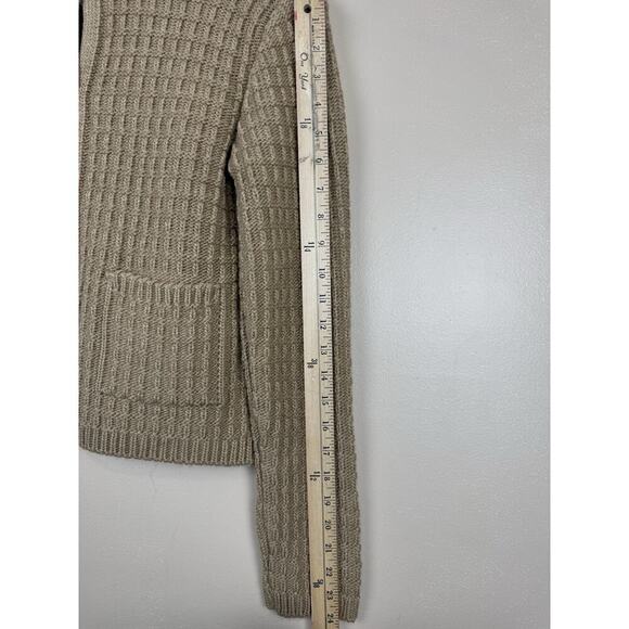 MNG Mango Chunky Knit Cardigan Gold Buttons Long Sleeve Womens S NWT Preppy - Picture 12 of 13